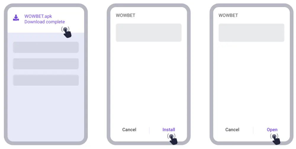WOWBET android installation start